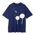 thumbnail image 3 of Women's Short Sleeve T-Shirt WCJM Women's Everyday Dandelion Print Summer Crew Neck Loose Casual Short Sleeve Tee Women Spandex Shirts, 3 of 3