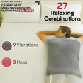 thumbnail image 2 of Sharper Image Calming Massaging Weighted Heating Pad XXL-Wide, Grey, 2 of 5
