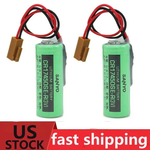 2x FANUC BATTERY A98L-0031-0012 for SANYO CR17450SE-R 3V PLC INDUSTRIAL BATTERY US STOCK