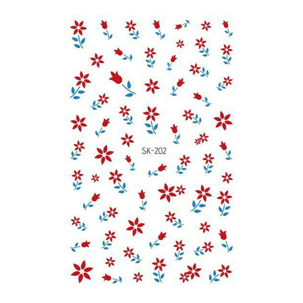 Daisy Nail Stickers Floral Flower Nail Art Pegatinas De Uñas Impermeables Para Mujeres Advancent CE007622-11