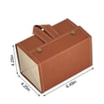 thumbnail image 4 of Organizador de anteojos Soporte de cuero para gafas de sol Estuche portátil para almacenamiento de gafas de viaje, L6401 Marrón Monstrate HA003745-04B, 4 of 7