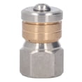 thumbnail image 1 of Boquilla de acero inoxidable para hidrolavadora, compacta, de latón, para desagüe de agua caliente y fría, 5000 PSI, rosca hembra G3/8 pulg., 1 of 14