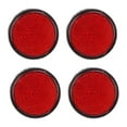 thumbnail image 1 of Warning Reflector , 4pcs M6x1.0 2in Plastic Red Bicycle Round Reflectors Fade Proof  For Boats For Trailers, 1 of 8