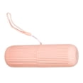 thumbnail image 3 of Portable Toothbrush Container Case, Multifunctional Travel Toothbrush Cup  for School Pink,Green, 3 of 8