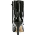 thumbnail image 3 of Sam Edelman Ulissa Black Patent Pointed Toe Side Zip Kitten Heel Ankle Fashion Boots (Black, 6.5), 3 of 3