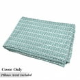 thumbnail image 5 of Turquoise Floor Pillow Lounger Cover, Party Themed Ocean Sealife Inspired Hand Drawn Lines Art Print, Nap Mat Printed Fabric Case for 5 Pillows, 88" x 36", White and Pale Blue, by Ambesonne, 5 of 5