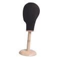 thumbnail image 5 of TOOYFUL Mannequin Head Hat Display Stand with Professional Wooden Base for Home Shopping Mall , Hats, Caps, Headdress Salon Props black, 5 of 10