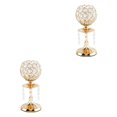 thumbnail image 4 of Wweixi Luxury Crystal Candle Holder Pillar Candlestick Ceremony Stand Decor Table Gold S 2Set, 4 of 6