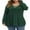 A-Green, variant on Womens Plus Size Tops Criss Cross V Neck Long Sleeve Fall Casual Shirt 1X-5X