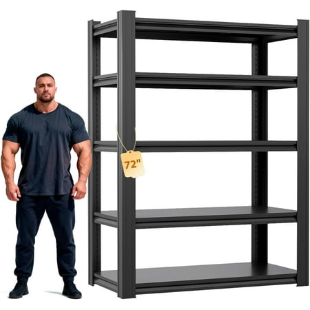 Heavy Duty Storage Shelves Unit, Adjustable Metal Garage Shelving,3000LBS Garage Storage Industrial Shelves,Storage Racks,Steel Shelf Suitable for Shop,Warehouse,Basement