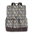 thumbnail image 1 of Balery Bulldog Print Mochila de Cuero para Mujeres, Gran Capacidad, Bolsa de Viaje Multifuncional, Mochila de Cuero y Bolsa de Hombro para Mujeres, 1 of 4
