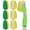 Green+Yellow2, variant on Dish Brush with Soap Dispenser Wand, 1 Dish Wand & 7 Sponge Refills, Soap Control Dispenser Leak-Free Scrub, Non-Scratch Non-Scratch Dishwand Kit for Nonstick Pots and Pans, Glass, Tubs, & Showers