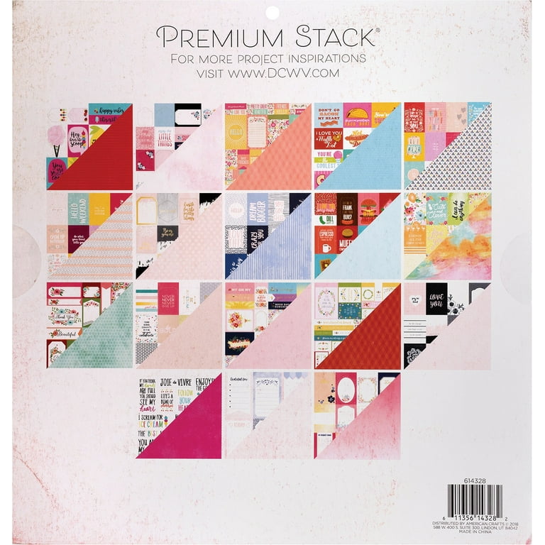 Dcwv Double-sided Cardstock Stack 12x12 36/pkg-preserved Paper, 18  Designs/2 Each : Target