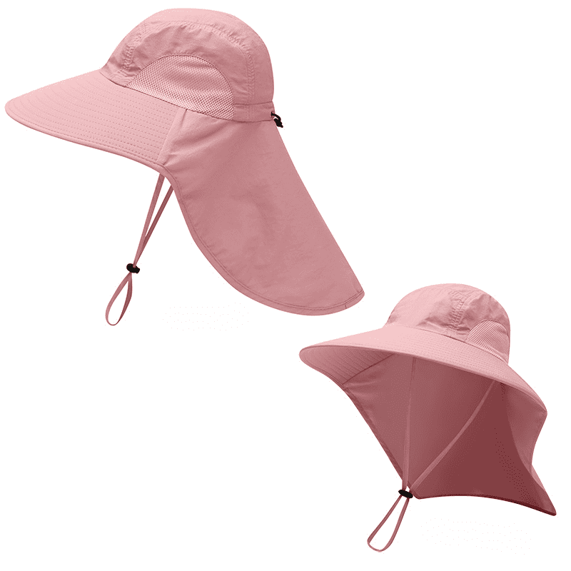 Outdoor Sun Hat for Men with 50+ UPF Protection Safari Cap Wide Brim Fishing Hat with Neck Flap