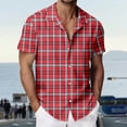 thumbnail image 2 of MDUKONU Chemise Classique pour Hommes Coupe Ajustée Légère Chemise à la Mode Rouge TG, 2 of 5