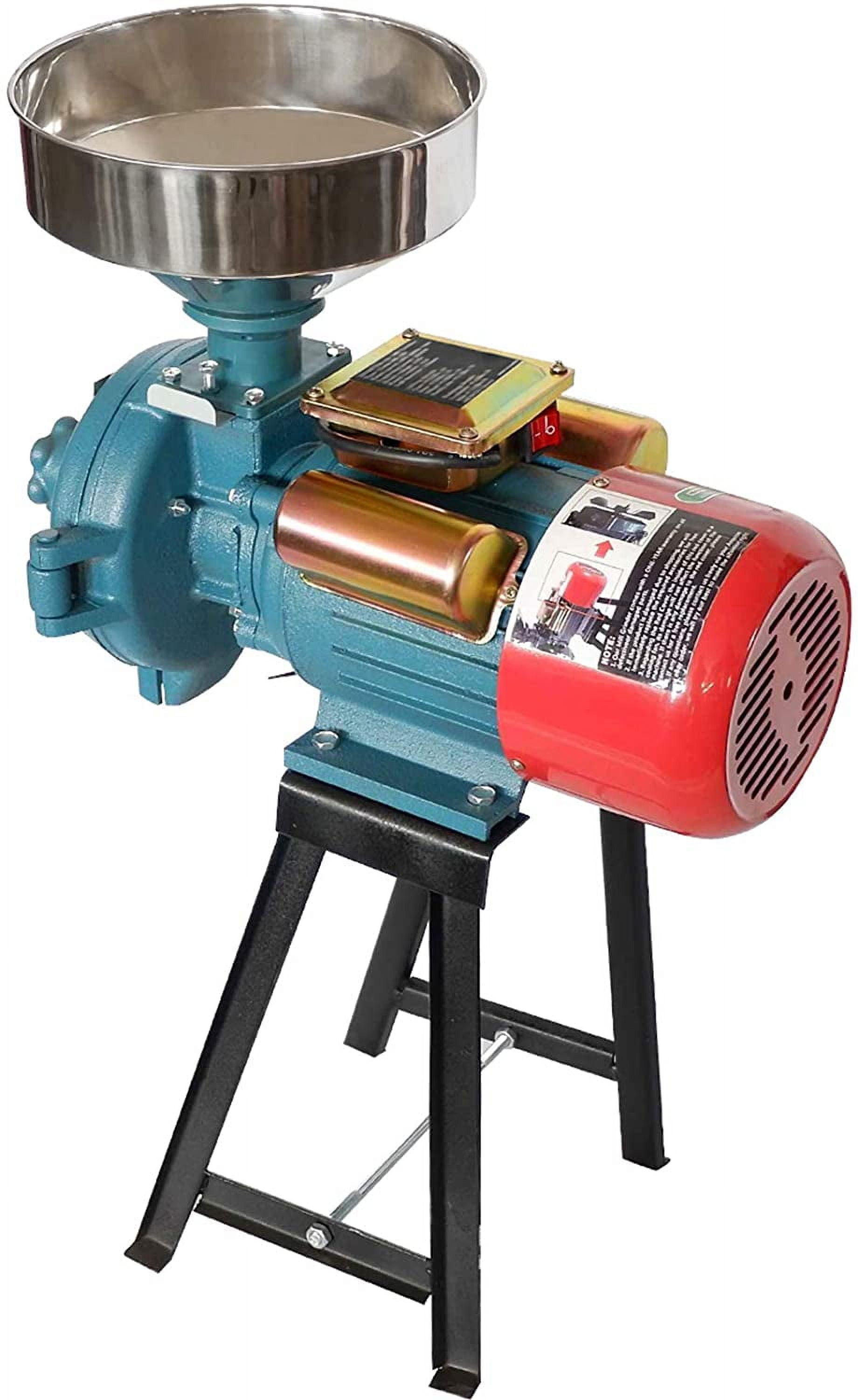 Slsy Electric Grain Mill Grinder Corn Grinder, 110V 3000W Commercial Corn Mill Grinder Machine Feed Mill Wheat Grinder, Flour Mill Cereals Grinder with Funnel