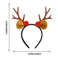 thumbnail image 4 of Diademas de reno Diadema navideña novedosa con orejas de reno Diadema con orejas de reno para accesorios de disfraces de fiesta navideña, 4 of 7