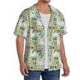 thumbnail image 3 of Salouo Rabbit And Carrot Pattern Cuban Collar Shirts for Men Button-Down Shirt Men's Short Sleeve Shirts Hawaiian Shirts Casual Shirts -3X-Large, 3 of 6
