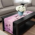thumbnail image 4 of Pink Floral Table Runner 70 Inches Long, Vintage Botanical Gradient Pastel Painting Kitchen Coffee Dining Table Decoration for Home Party Birthday Wedding Home Decor 13x70 Inches, 4 of 8