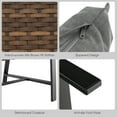 thumbnail image 4 of Gymax Set of 2 Rattan Loveseat Coffee Table Set w/ Padded Back Seat Pillow Patio, 4 of 6
