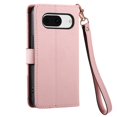 thumbnail image 3 of For Google Pixel 8 Leather Phone Case Wallet Zipper Pocket Pouch Folio Flip Cover Kickstand, Multi Anti-theft Card Holder Cash Slot, Double Magnetic Buckle, Wrist Lanyard,Pink,For Google Pixel 8, 3 of 12