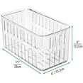 thumbnail image 4 of mDesign Plastic Food Cabinet Storage Organizer Container Bin - 4 Pack - Clear, 4 of 8