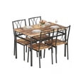 thumbnail image 1 of Eastvita 5-Piece Dining Table Set for 4 Modern/Small-Space Solution for Dining Room/Kitchen with Metal Frame Rectangular Table, 1 of 5