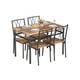 thumbnail image 1 of 5-piece dining mesa set para 4: moderno, small-space solution para dining room y kitchen con metal frame rectangular mesa, 1 of 6
