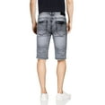 thumbnail image 2 of X RAY Men's Denim Shorts Frayed Hem Slim Look Stretch Jean Short for Men, Ripped Holes, 2 of 7
