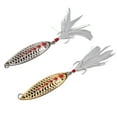 thumbnail image 3 of Cuillère Leurre de Pêche Paillettes Leurre de Pêche Paillette Leurre de Pêche Paillettes Appâts Manivelle Pêche Appâts 2pcs / Ensemble Cuillère Leurre de Pêche avec des Points Rouges Reflètent la Lumière, 3 of 8