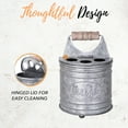 thumbnail image 4 of Autumn Alley Farmhouse - Soporte para cepillos de dientes para baños, soporte rústico galvanizado para cepillos de dientes, accesorios de baño de granja, decoración campestre, compartimento para pasta, 4 of 5