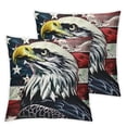 thumbnail image 2 of ARISTURING American Flag Eagle Fireworks Print Throw Pillow Covers Soft Square Throw Pillow Case Home Decor for Sofa Living  2pcs, 2 of 6