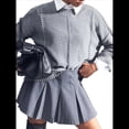 thumbnail image 3 of Suéteres de Punto Grueso para Mujer, Otoño 2025, Larga, Cuello Redondo, Jersey Holgado, Ropa de Moda de Invierno. Gris M, 3 of 10