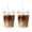 Iridescent Shimmer-2 Pack, variant on 13 oz Reusable Amber BPA Free Leak-Proof Thick Wall Travel Glass Tumbler with Straw & Lid, 2 Pack for Home Office Car Cup Holder Friendly Iced Coffee Tea Cups