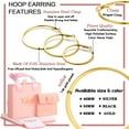 thumbnail image 2 of Ydou Big Gold Hoop Earrings for Women, 3 Pairs, 40/50/60MM, 14K Gold Plated, 2 of 9