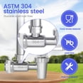 thumbnail image 2 of Sight Glass Spigot Amwater de acero inoxidable para filtros de agua, 2 of 7
