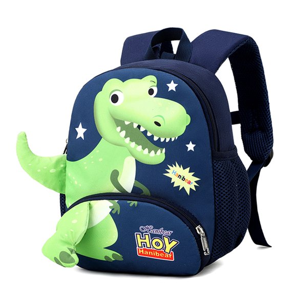 3D Dinosaur Backpack School Bag with Plush Tail Lightweight Daypack