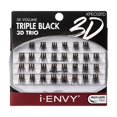 thumbnail image 1 of iENVY Pestañas postizas Triple Negro 3D Individual Trio Pestañas 3X Volumen Reutilizable Pestañas (Largas), 1 of 5