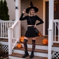 thumbnail image 5 of Voska Women's Halloween Print Thigh High Tube Socks Soft Stretchy Party Holiday Festival Decor E One Size, 5 of 6
