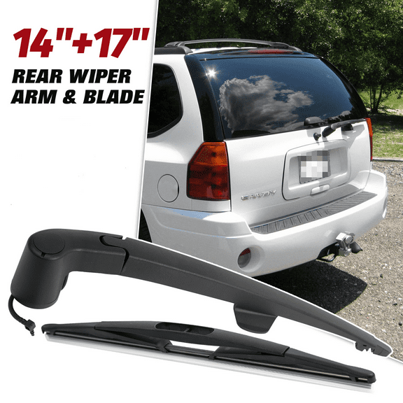 14" 17" Rear Windshield Wiper Arm & Blade Set Compatible With 2007-2007 BUICK RAINIER, 2007-2009 CHEVY TRAILBLAZER