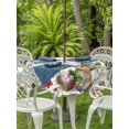 thumbnail image 4 of Outdoor Tablecloth with Umbrella Hole Zipper Spring Easter Round Tablecloth 60" Waterproof Table Cloth Country Bunny Chick Floral Butterflies Watercolor Patio Table Cover Tablecloths for Picnic, 4 of 8