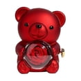 thumbnail image 1 of Preserved Rose Teddy Bear Gift with Heart Necklace Eternal Flower Bear Gift Box (Red), 1 of 5