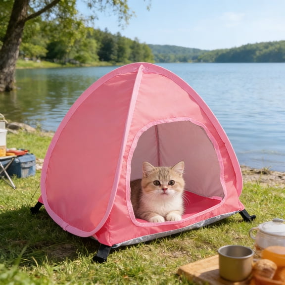 NWOKYZGH Pet Tent A Lightweight Portable Shelter for Puppies and Kittens Ideal for Indoor Use Outdoor Camping Picnics and Parks Outing offering Sun Protection