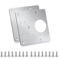 thumbnail image 1 of Placa de reparación de bisagras de gabinete Kit de soportes de reparación de bisagras de acero inoxidable Kit de placa de reparación de bisagras de puerta de armario de cocina Incluye tornillos de fij, 1 of 6
