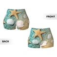 thumbnail image 3 of Sikiie Starfish And Seashell Print Workout Shorts Women Scrunch Butt Gym Shorts Seamless High Waist Tummy Control Yoga Biker Athletic Shorts, 3 of 5