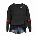 thumbnail image 6 of Valentines Women's Sweatshirts Casual Round Neck Pullover Valentine’s Day Shirts Loose Fitting Solid Color Long Sleeve Blouses Fall Outfits, 6 of 6