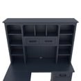 thumbnail image 4 of 65" Farmhouse L Shaped Executive Desk with Drawers, Wood Home Office Corner Desk with Shelves and Cabinet, File Drawer, Storage Cabinet, Rustic Computer Writing Desk, 4 of 7