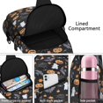 thumbnail image 4 of Sling Backpack,Halloween Autumn Pattern Sling Bag with Water Bottle Holder,Waterproof Sling Bag for Men/Women with Headphone Jack for Hiking,Travel, 4 of 6