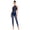 Navy Blue, variant on Women Rhythmic Gymnastics Leotard Halter Backless Sequin Performance Competition Unitard for Sports Black S
