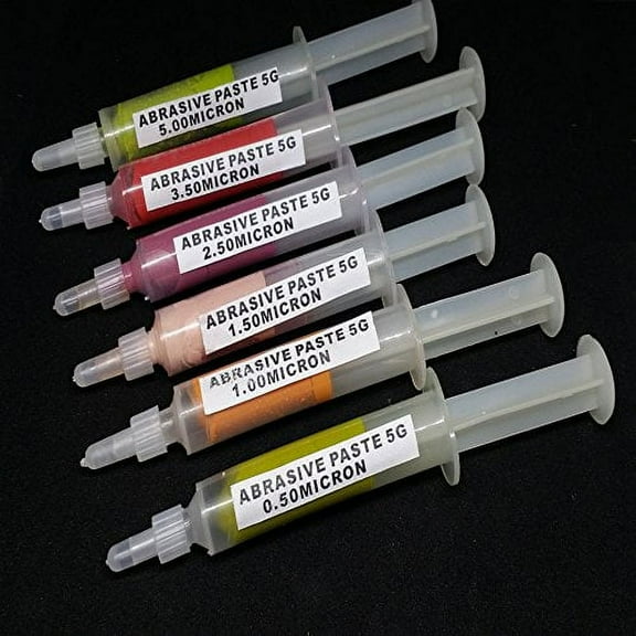 6X MTP pack of 6 5 gram Diamond Lapping Paste Polishing Compound Grinding Polishing 0.5-3 Micron Jewelry